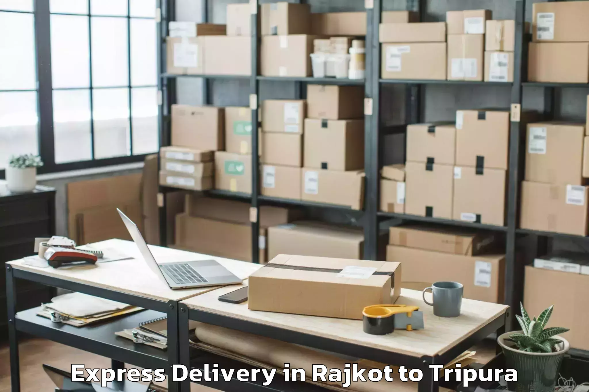 Discover Rajkot to Belonia Express Delivery